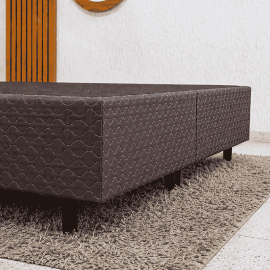 Colch�o Queen Molas Ensacadas BlueWave Twins Gazin + Base Box Queen Bipartido Universal Bordado Marrom Gazin - 158x198x74
