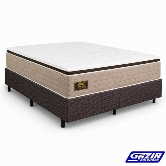 Colchão Queen Twins + Base Box Queen Bip. Universal - Gazin