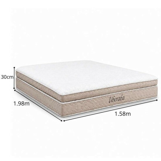 Colch�o Queen Espuma Viscoel�stica Uberaba ColchoMinas 158x198x30 cm | Suporta at� 300kg