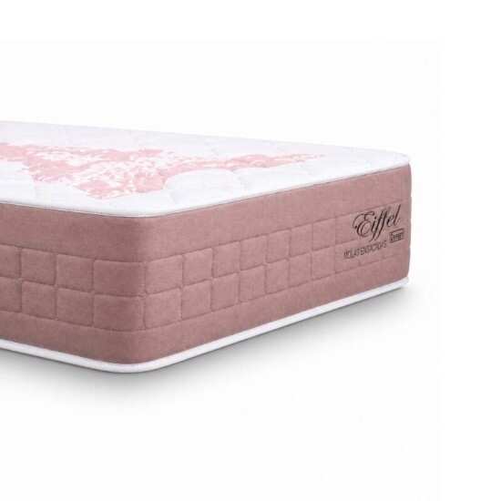 Colch�o Solteiro Eiffel Molas Ensacadas Rosa 88x188x26 - Anjos