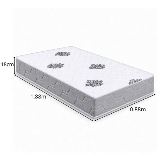 Colch�o Solteiro Ortop�dico Confort Premium Inovaflex 88x188x18 cm | Suporta at� 120kg