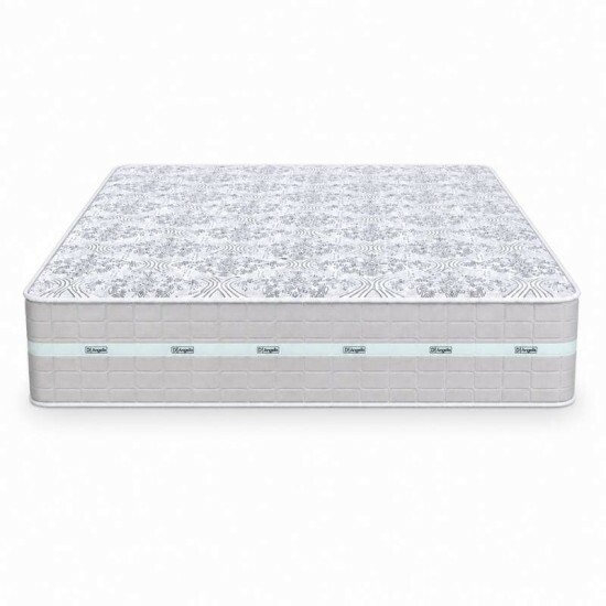 Colch�o Queen Carbon Molas Ensacadas Anjos + Base Box Queen Bipartido Linho Grafite Gazin - 158x198x72 | Suporta at� 240kg