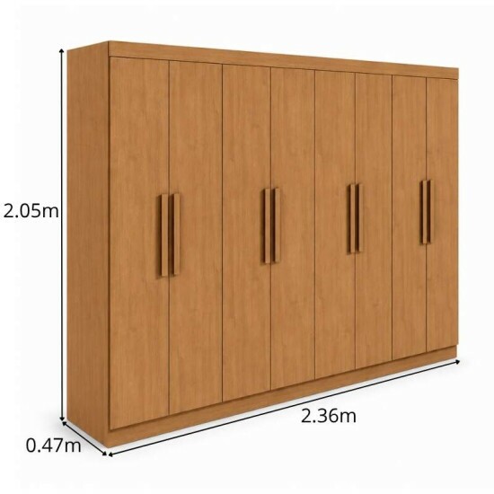 Guarda-roupa Andara Am�ndoa 8 Portas 4 Gavetas Larg. 2.36m - M�veis Lopas