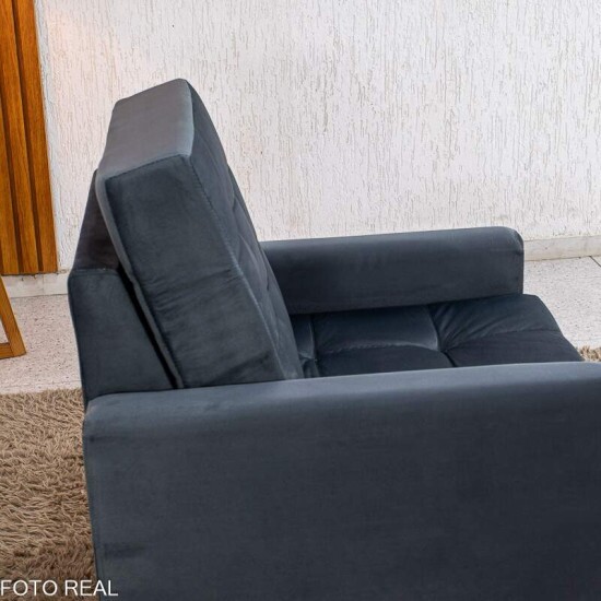 Poltrona �ustria Veludo Grafite A15