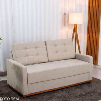 Sof� 3 lugares Living �ustria Linho Bege A57 Larg. 1.70m