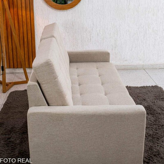 Sof� 3 lugares Living �ustria Linho Bege A57 Larg. 1.70m