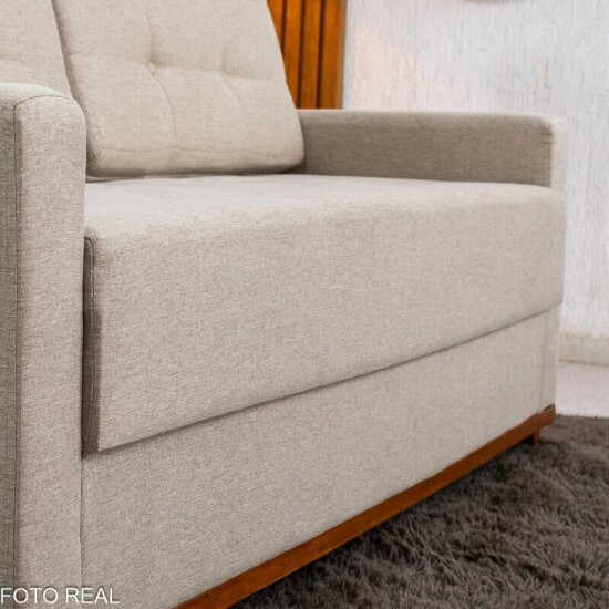 Sof� 3 lugares Living �ustria Linho Bege A57 Larg. 1.70m