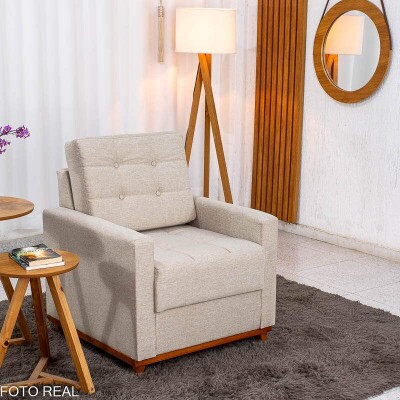 Poltrona �ustria Linho Bege A57
