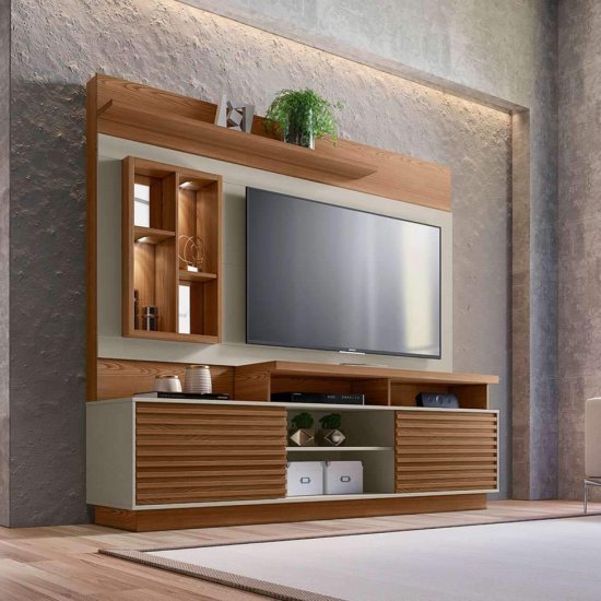 Home 2,00m Eldorado Freij�/Off White para TV at� 65\" - Linea Brasil