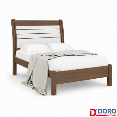 Cama Casal Esmeralda Plus Castanho/Off - D Doro