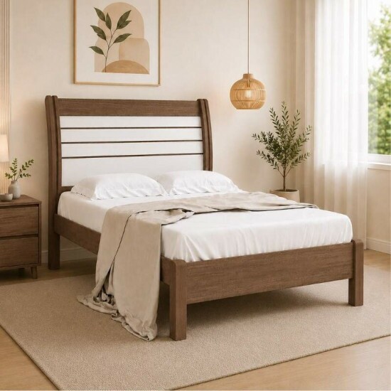 Cama Casal Esmeralda Plus Castanho/Off - D Doro