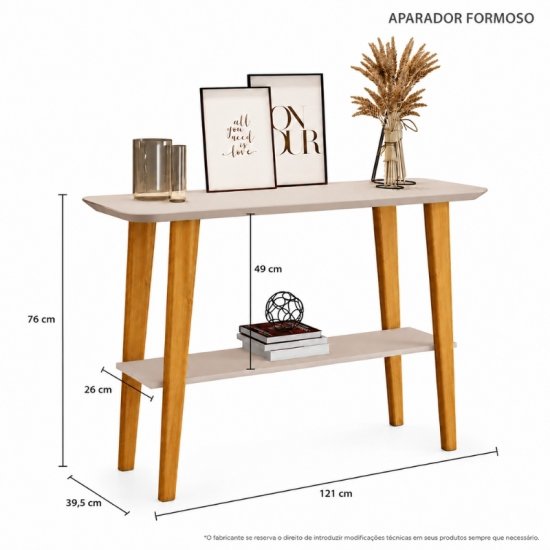 Aparador 1,21m Formoso Candian Off/Cinamomo - JCM