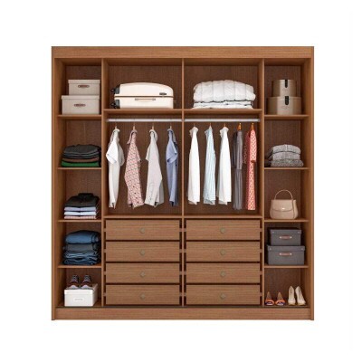 Guarda-roupa Versatto Cumaru Larg. 2.08m C/Espelho 2 Portas 8 Gavetas - Novo Horizonte