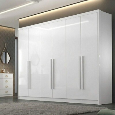 Guarda-roupa Rizon New Neve Larg. 2.43m 6 Portas 8 Gavetas - Novo Horizonte