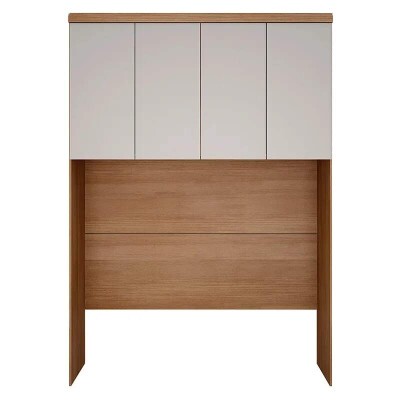 Modulado A�reo Rizon Queen Cumaru/Fendi Fosco Larg. 1.67m 4 Portas 2 Prateleiras - Novo Horizonte