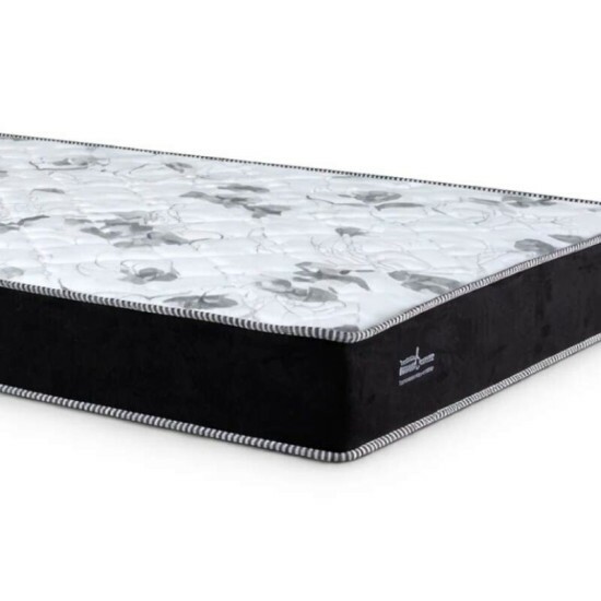 Colch�o Solteiro Espuma Sant� Nosso Sonho + Base Box Solteiro Sued Preto Ortobel - 88x188x51cm