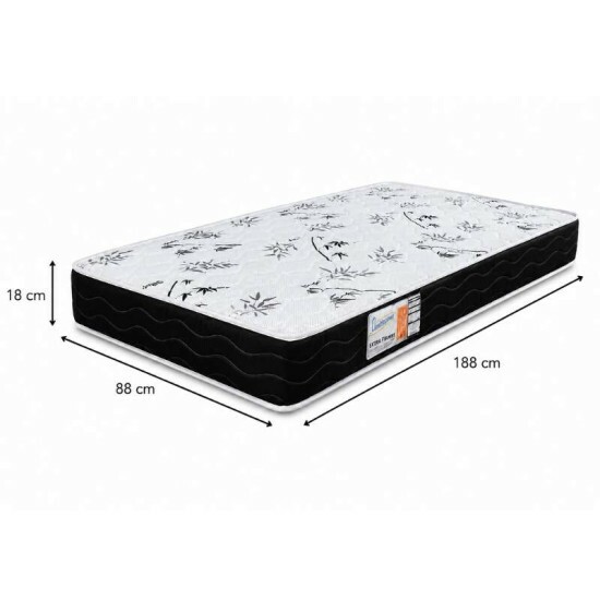 Colch�o Solteiro Extra firme D28/D65 88x188x18 - Lestespuma | Suporta at� 100kg