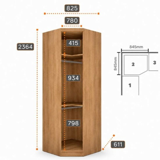 Modulado Casal Cumaru/Fendi Fosco 1 Guarda-Roupa Rizon New 4 Pts + 2 Criado Rizon + 1 Canto Obl�quo Rizon C/Porta de Vidro + 1 A�reo 3 portas Rizon - Novo Horizonte