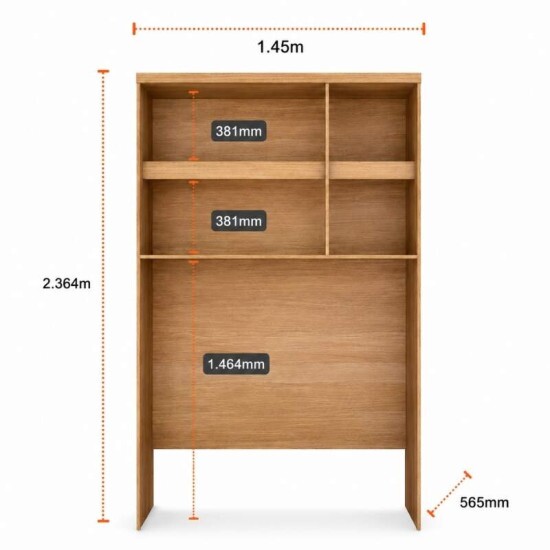 Modulado Casal Cumaru/Fendi Fosco 1 Guarda-Roupa Rizon New 4 Pts + 2 Criado Rizon + 1 Canto Obl�quo Rizon C/Porta de Vidro + 1 A�reo 3 portas Rizon - Novo Horizonte