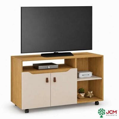 Rack Seleto Candian 1.21m Cinamomo/Off TV at� 49 Polegadas - JCM