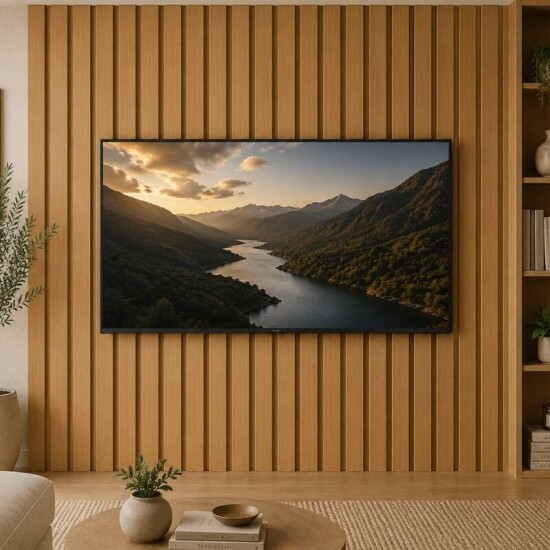 Combo Painel Ripado Plus Modular Nature + Nicho Tucum� Nature/Off + Torre Modular 2.2 Nature + Prateleira Luci Nature Larg. 2.16m - JB Bechara