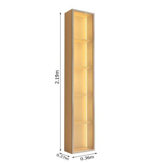 Combo Painel Ripado Plus Modular Nature + Nicho Tucum� Nature/Off + Torre Modular 2.2 Nature + Prateleira Luci Nature Larg. 2.16m - JB Bechara