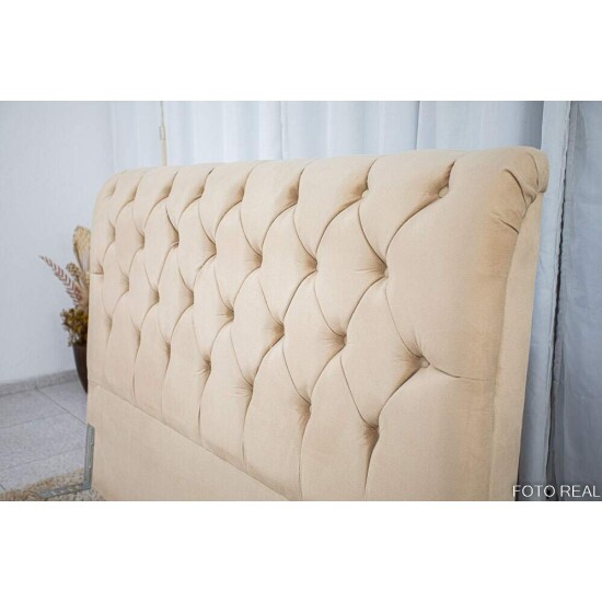 Cabeceira Casal Lav�nia Sued Bege Largura 1.40m