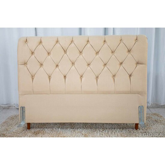 Cabeceira Casal Lav�nia Sued Bege Largura 1.40m
