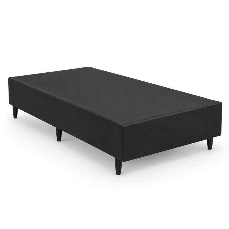 Colchão Solteiro Confort Premium D28 + Box Solt. Korino Preto