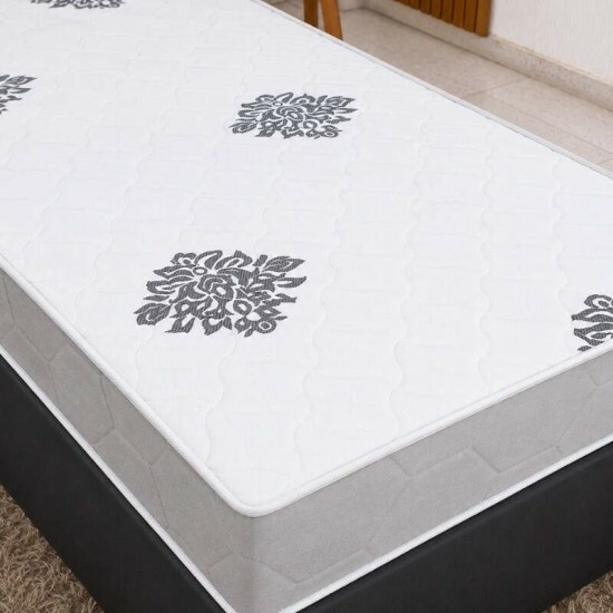 Colch�o Solteiro Ortop�dico Confort Premium Inovaflex + Base Box Solteiro Korino Preto Ortobel - 88x188x55 cm