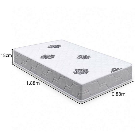 Colch�o Solteiro Ortop�dico Confort Premium Inovaflex + Base Box Solteiro Korino Preto Ortobel - 88x188x55 cm