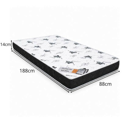 Colch�o Solteiro D23 100% Espuma 88x188x14 Lestespuma | Suporta at� 80kg
