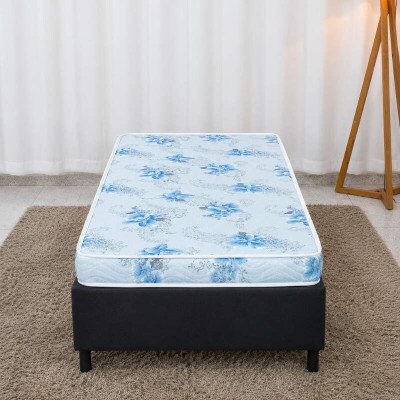 Colch�o Solteiro Espuma Dream Soft Ortobom + Base Box Solteiro Korino Preto Ortobel - 88x188x49 cm