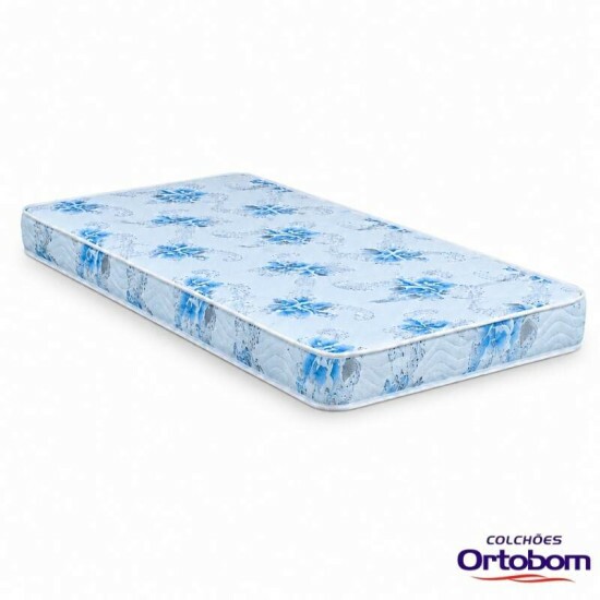 Colch�o Solteiro Espuma Dream Soft Ortobom + Base Box Solteiro Korino Preto Ortobel - 88x188x49