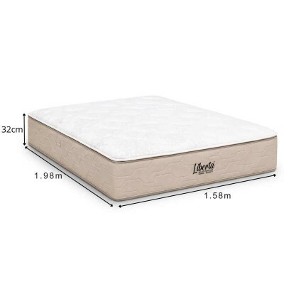 Colch�o Queen Libert� 158x198x32 Molas Ensacadas Inovaflex | Suporta at� 120kg