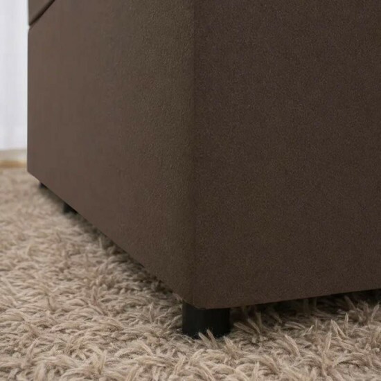 Colch�o Casal Molas Ensacadas Supreme Bianchi + Base Box Ba� Casal Confort Sued Marrom Blindado Issacar - 138x188x70