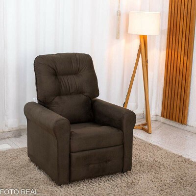Poltrona Reclin�vel Clio MX-24 Veludo Marrom 256