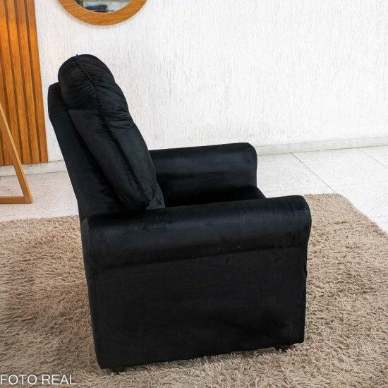 Poltrona Reclin�vel Clio MX-24 Veludo Preto 451
