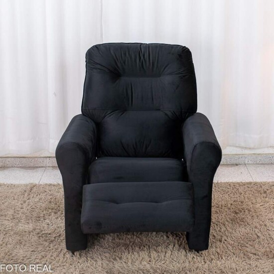 Poltrona Reclin�vel Clio MX-24 Veludo Preto 451