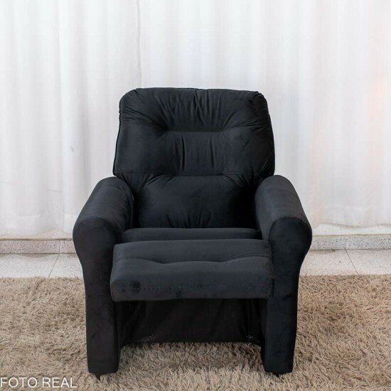 Poltrona Reclin�vel Clio MX-24 Veludo Preto 451