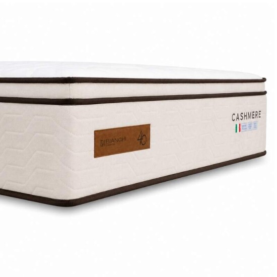 Colch�o Casal Molas Ensacadas Cashmere Bianchi 138x188x35 cm | Suporta at� 400kg