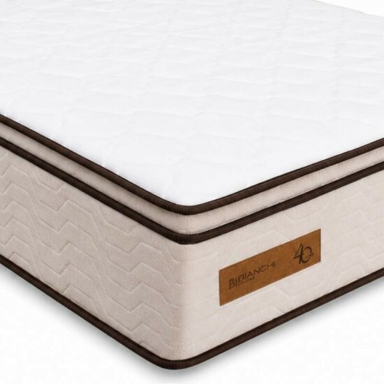 Colch�o Queen Molas Ensacadas Cashmere Prime Bianchi 158x198x35 cm | Suporta at� 400kg