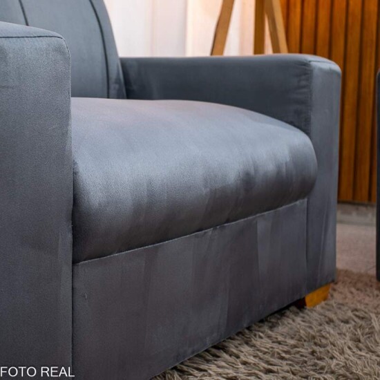 Sof� 3 e 2 lugares Macei� Veludo Cinza 814