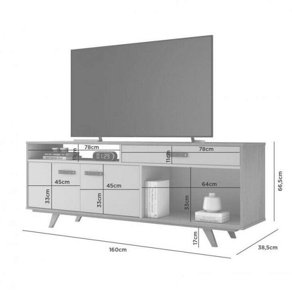 Rack mpar para TV at 65 Polegadas Off/Cinamomo JCM
