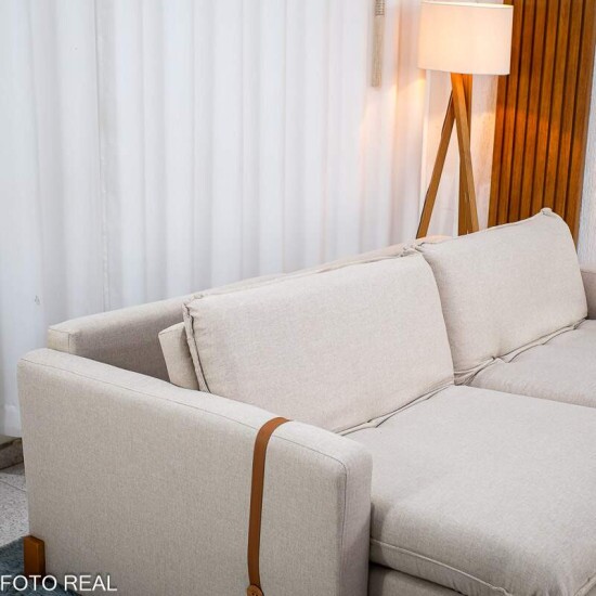 Sof� Retr�til Luma 2.00m Linho Bege 30 - Sem Caixa