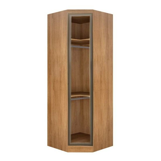 Modulado Queen Cumaru/Fendi Fosco 1 Guarda-Roupa Rizon New 4 Pts + 2 Criado Rizon + 1 Canto Obl�quo Rizon C/Porta de Vidro + 1 A�reo 4 portas Rizon - Novo Horizonte