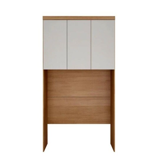 Modulado Casal Cumaru/Fendi Fosco 1 Roupeiro Rizon 4 Pts + 1 Criado Rizon + 1 A�reo 3 portas Rizon - Novo Horizonte