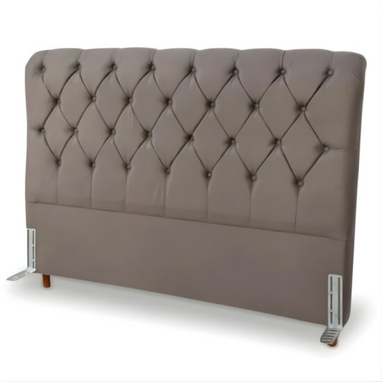 Cabeceira Casal Lav�nia Larg. 1.40m Sued Cinza