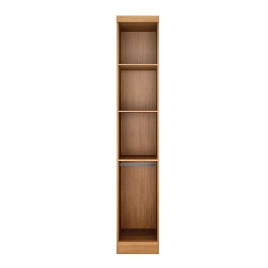 Guarda roupa Solteiro Cumaru/Fendi Fosco 1 Guarda-roupa Rizon 4 Pts + 1 Criado Rizon + 1 Canto Obl�quo Rizon C/Porta de Vidro + 1 Modulado Rizon 1 Porta + 1 A�reo 2 portas Rizon - Novo Horizonte