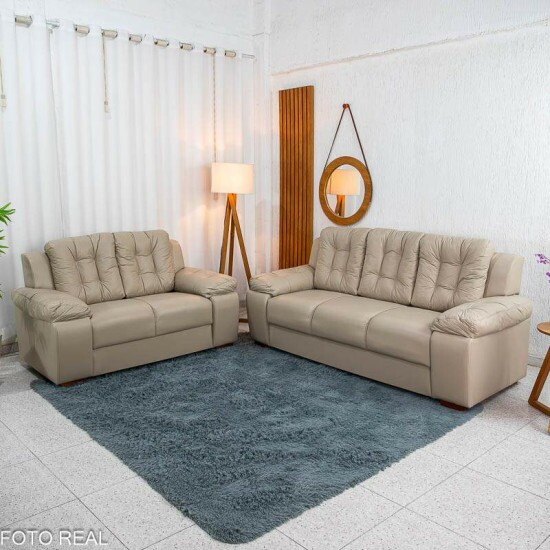 Sof� 3 e 2 lugares 240 Courvin Areia - Rondom�veis